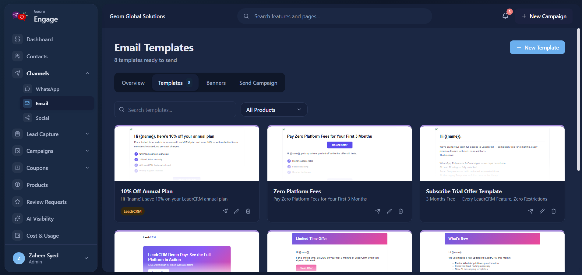 Email templates